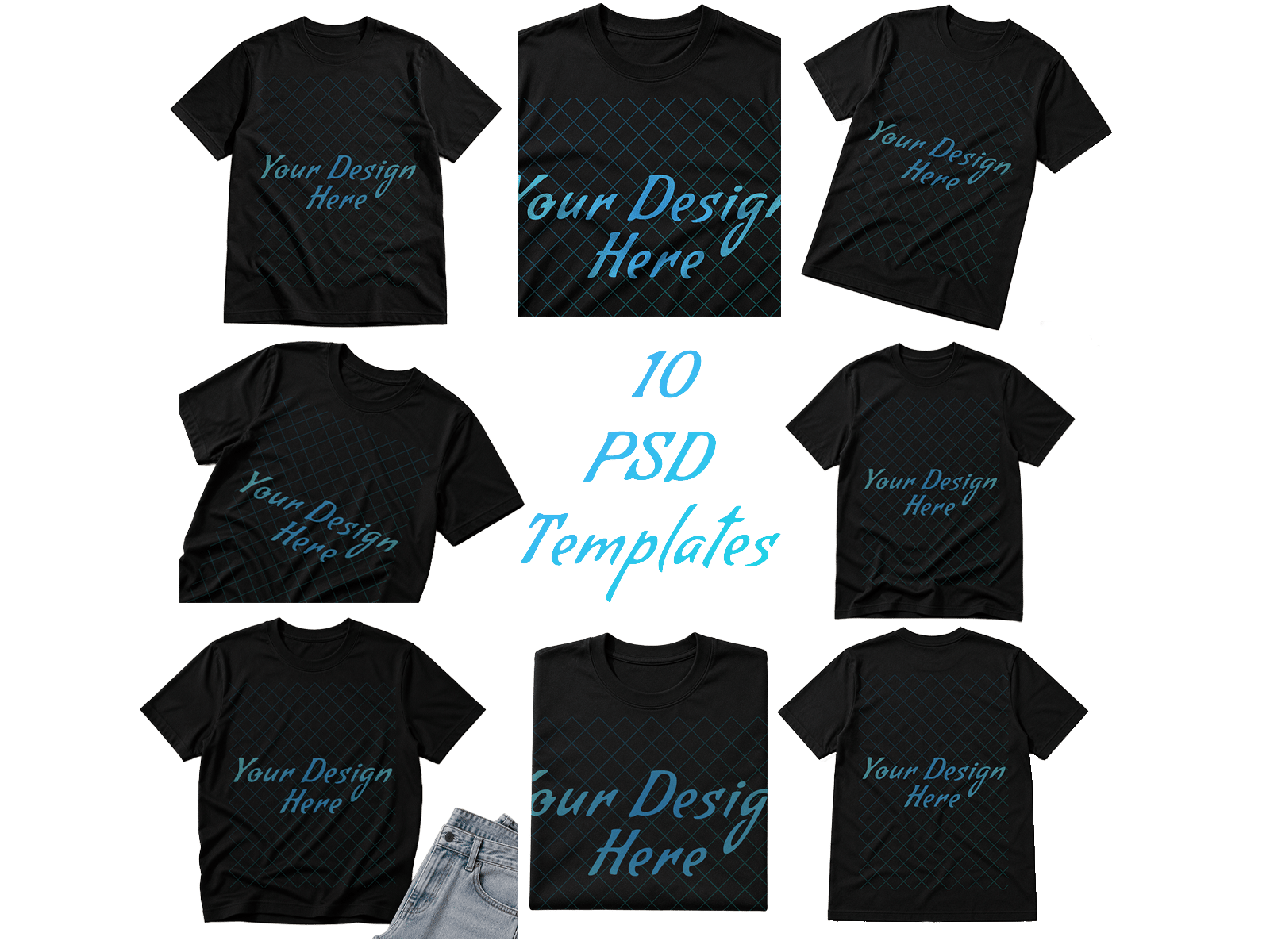 Black Flat-Lay T-shirt Pack