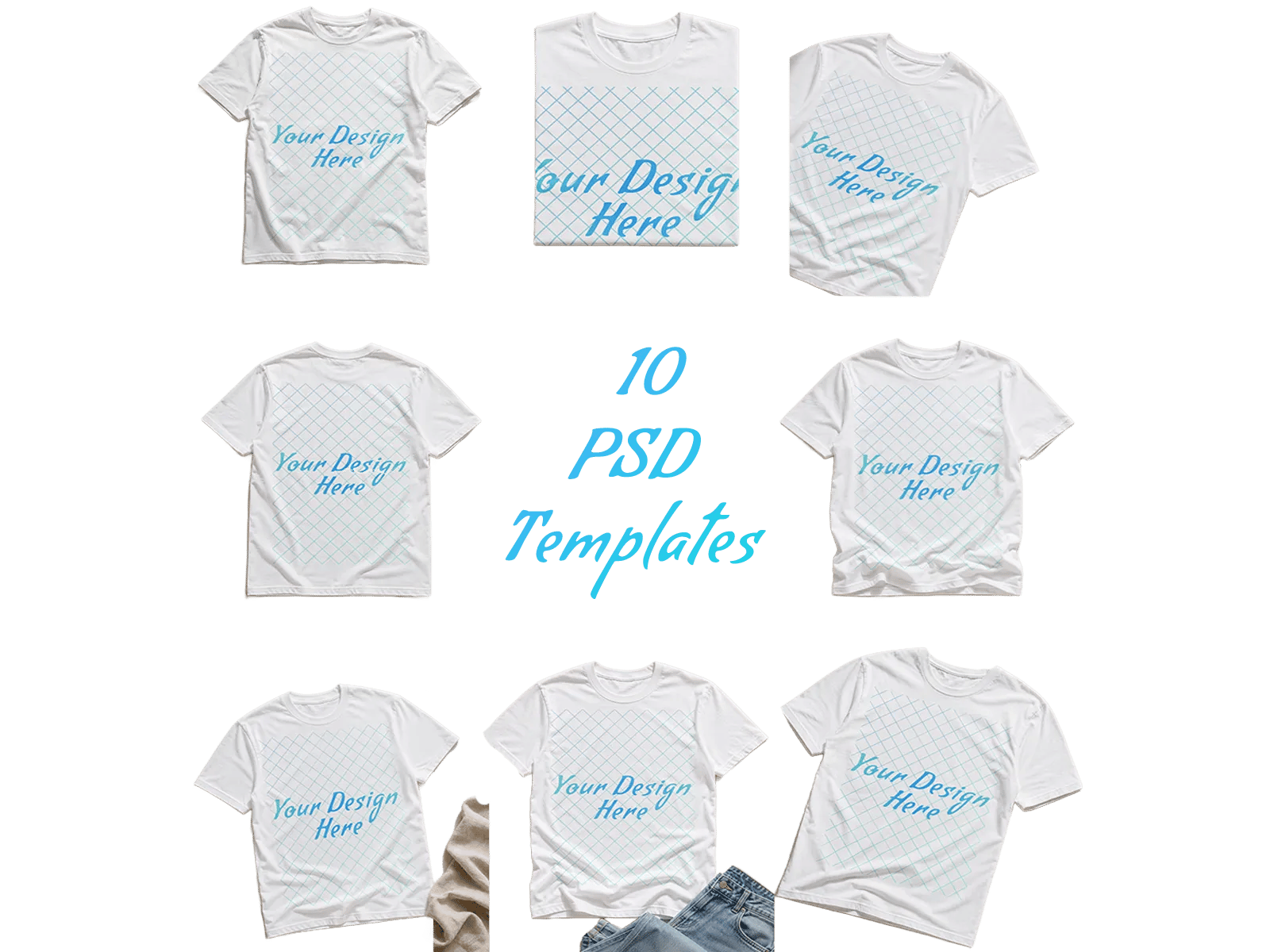 White Flat-Lay T-shirt Pack